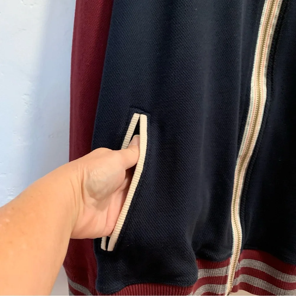 Levi’s Mens Blue & Burgundy Varsity Style Slim Fit Jacket Size XL